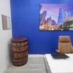 custom Whskey barrel mini bar