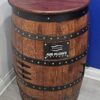 custom Whiskey barrel mini bar - cherry color stain with tabletop