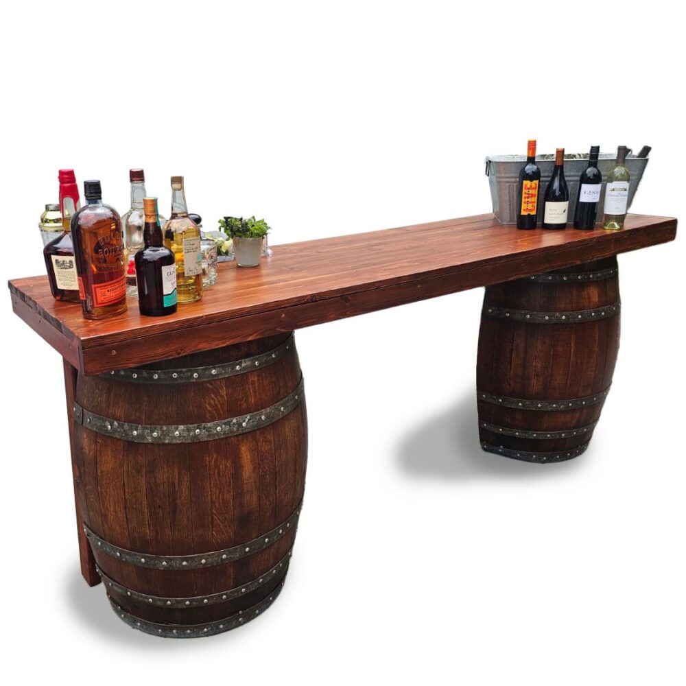 Custom full length barrel bar furniture - Image 3