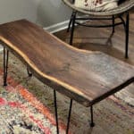 wood bark slab coffe table