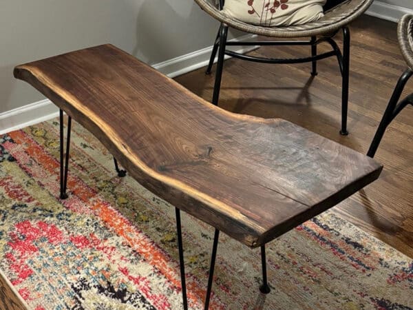 wood bark slab coffe table