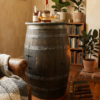 Whiskey barrel bar